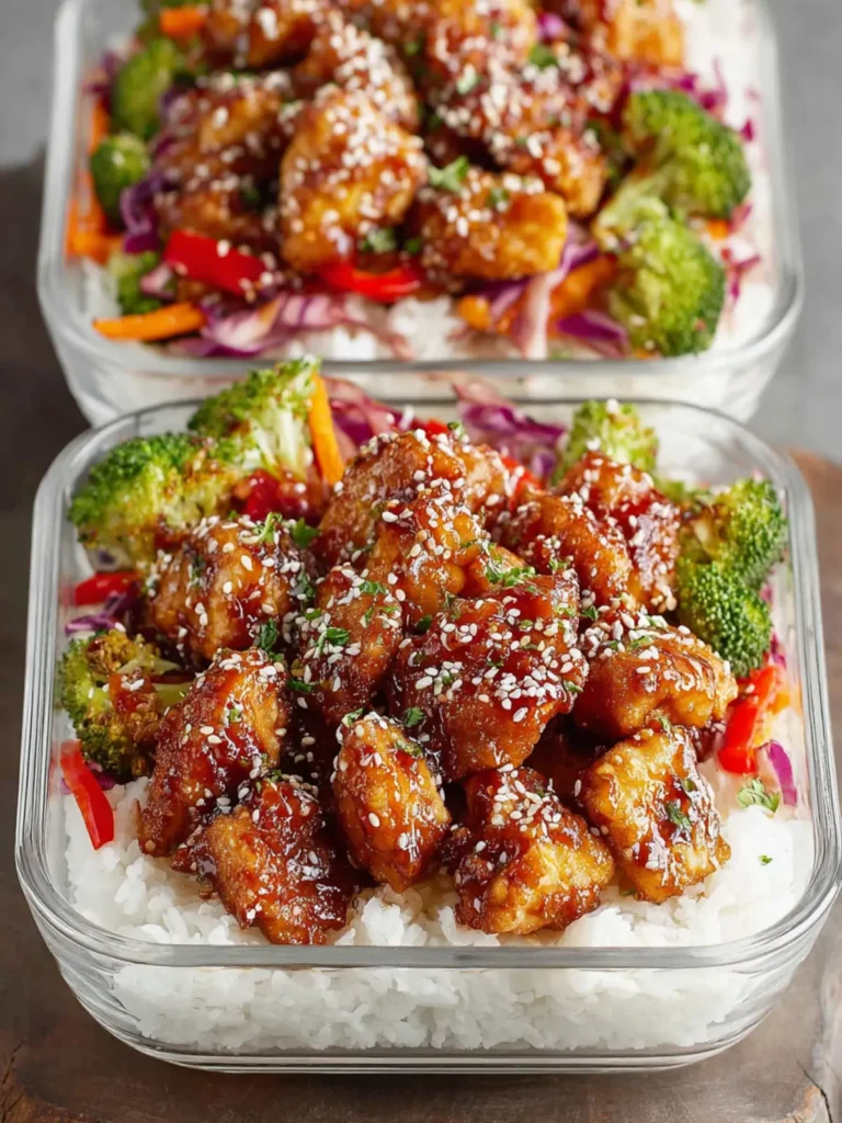 Sticky Chicken Meal Prep Bowls First Image