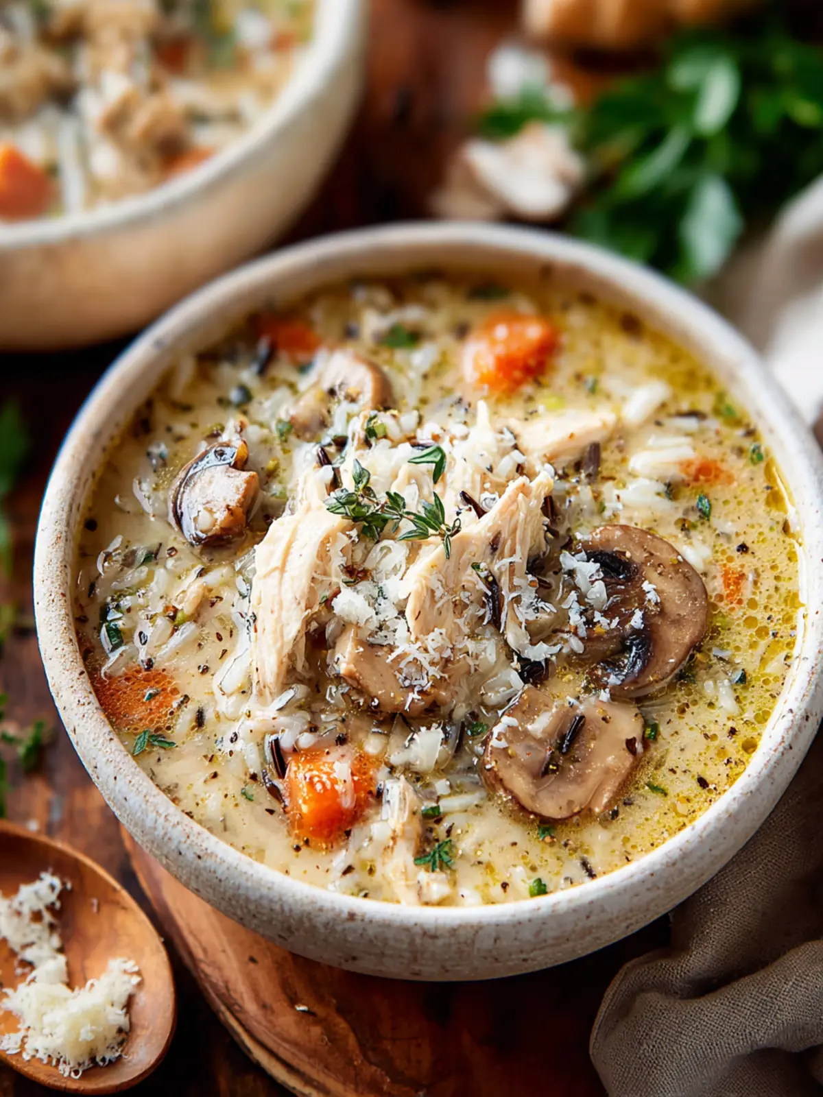 Creamy Turkey and Wild Rice Soup First Image
