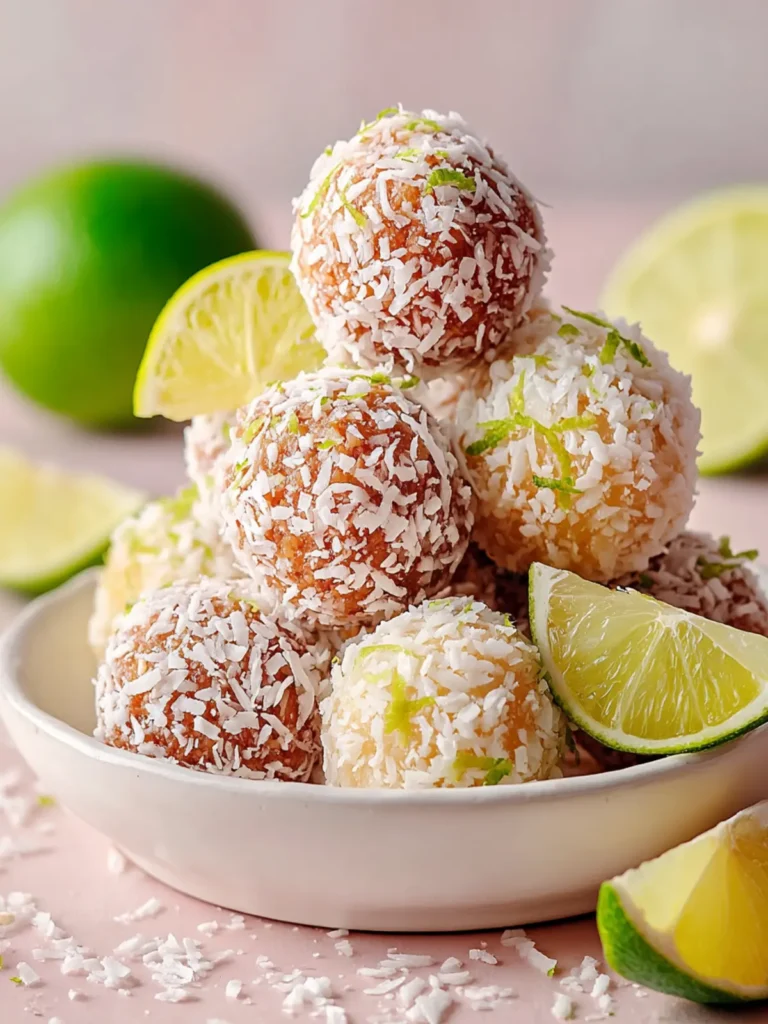 Irresistible No-Bake Coconut Lime Energy Bites Recipe First Image