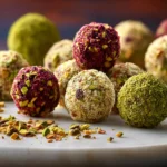 Cheese Truffles with Pistachio Crust First Image