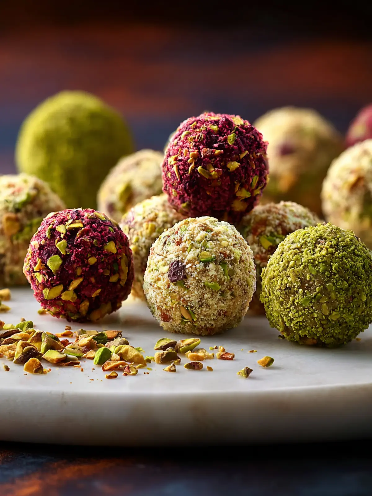 Cheese Truffles with Pistachio Crust First Image