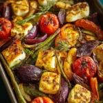Irresistible Roasted Vegetable and Halloumi Bake Recipe First Image