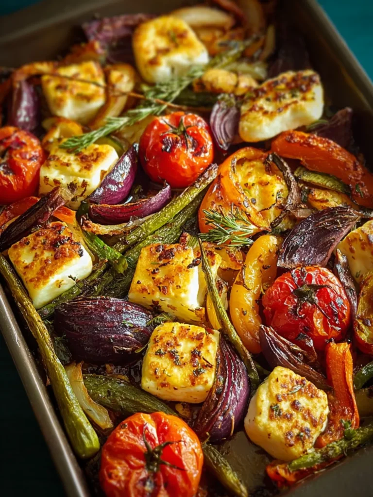 Irresistible Roasted Vegetable and Halloumi Bake Recipe First Image