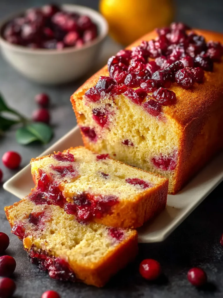 Cranberry Orange Pound Cake First Image
