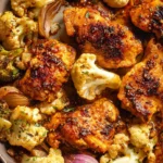 Irresistible Sheet Pan Honey Garlic Baked Chicken & Cauliflower First Image