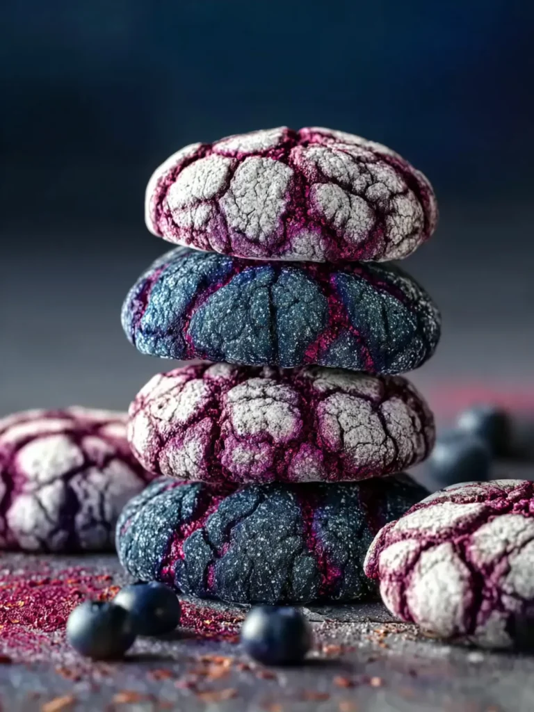 Blueberry Crinkle Cookies First Image