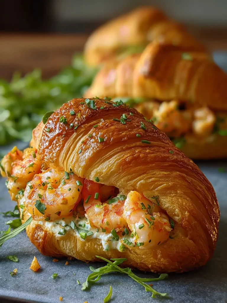 Buttery Shrimp Stuffed Croissants First Image