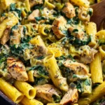 Creamy Chicken Spinach Pasta First Image