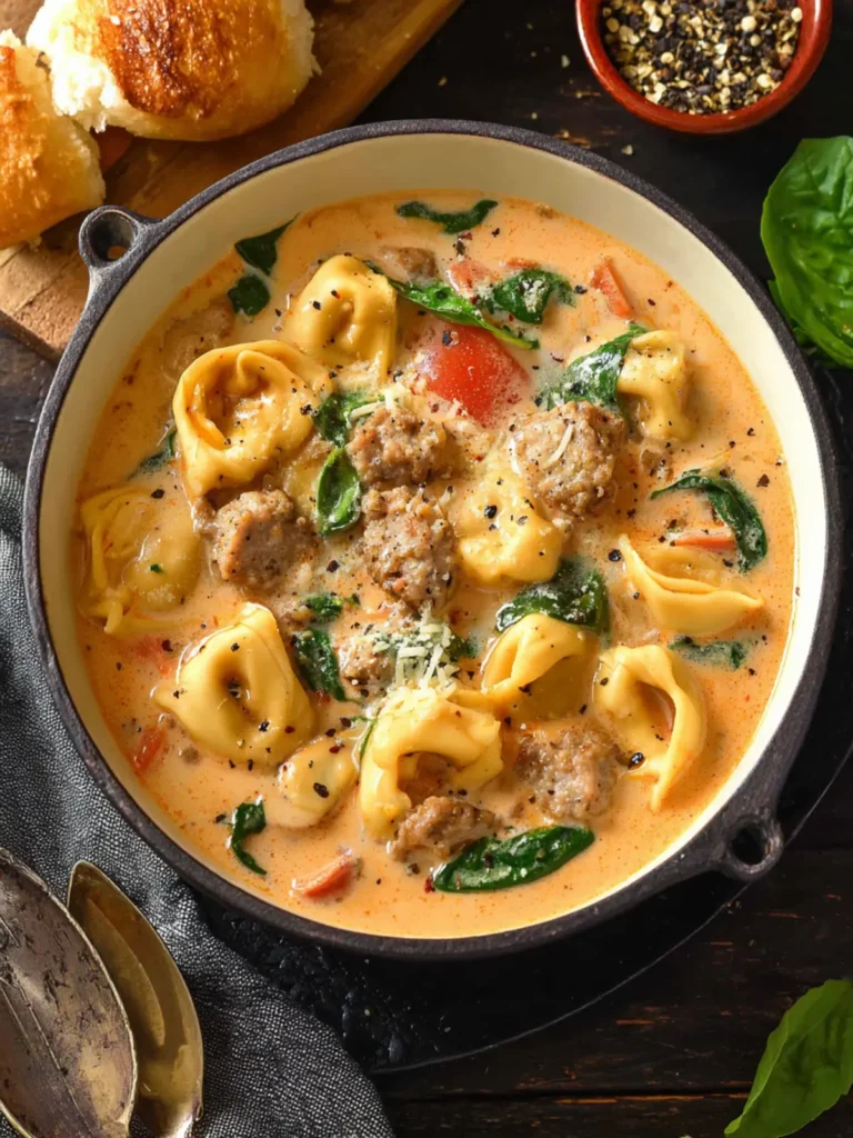 Creamy Sausage Tortellini Soup First Image