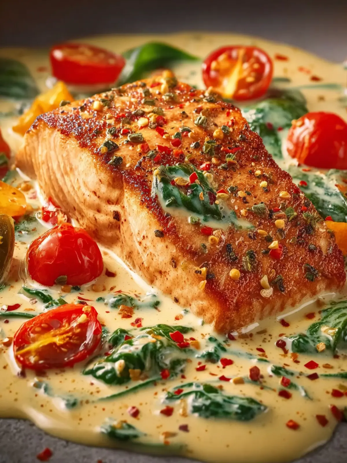 Creamy Tuscan Salmon First Image