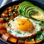Delicious Avocado Egg Roasted Sweet Potato Bowl Recipe First Image