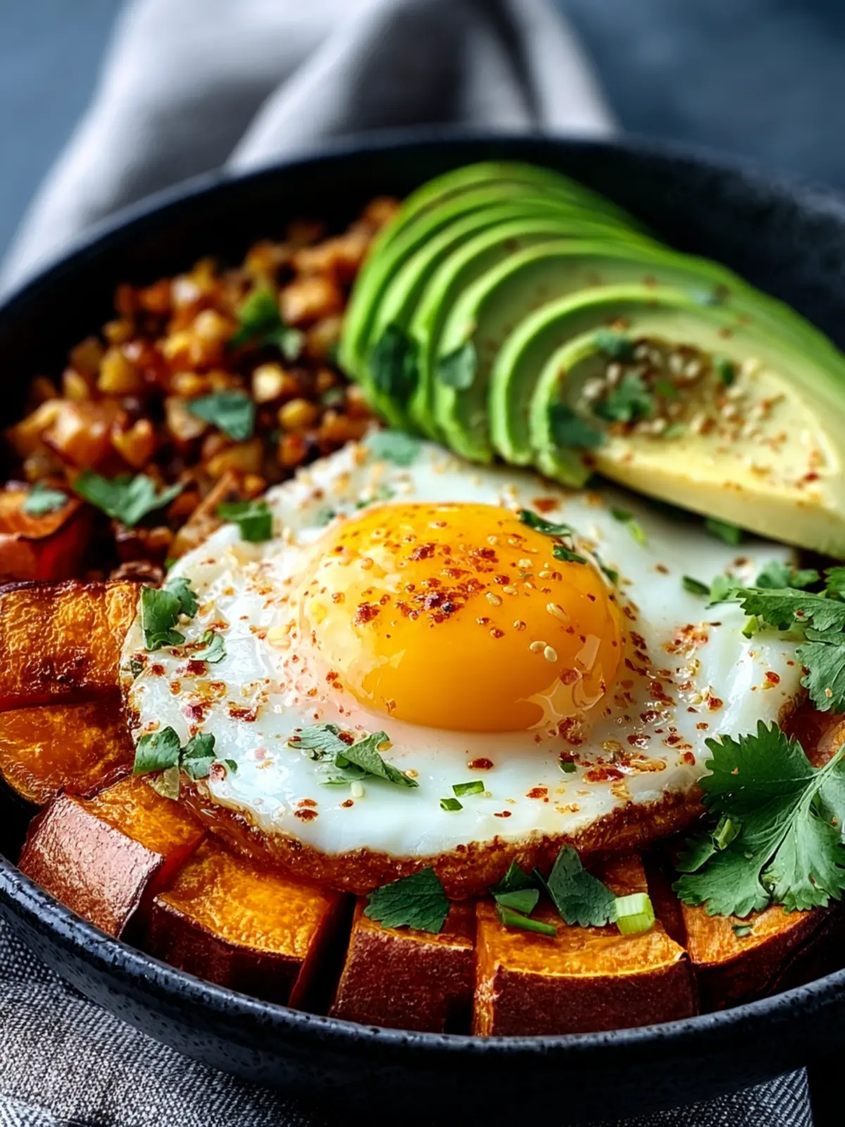 Delicious Avocado Egg Roasted Sweet Potato Bowl Recipe First Image