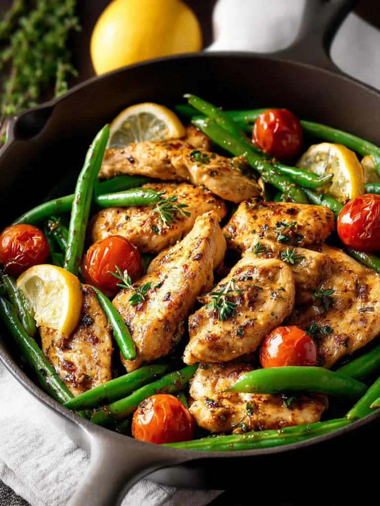 Irresistible Chicken Green Bean Skillet Recipe for Dinner First Image
