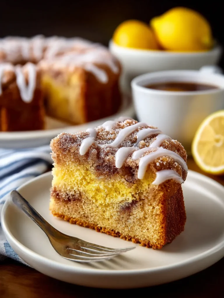 Irresistible Lemon Coffee Cake with Icing Recipe First Image