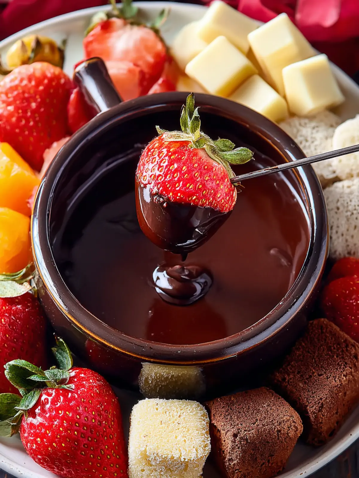 Irresistible Valentine’s Day Chocolate Fondue for Two First Image