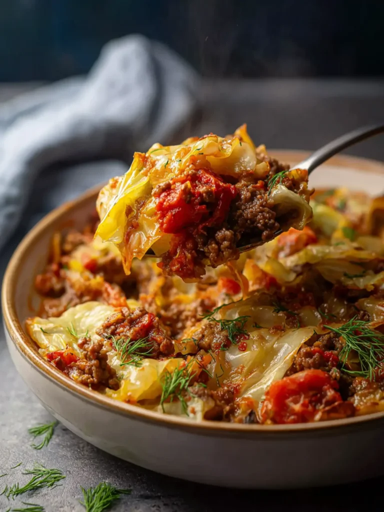 Low Carb Unstuffed Cabbage Casserole First Image