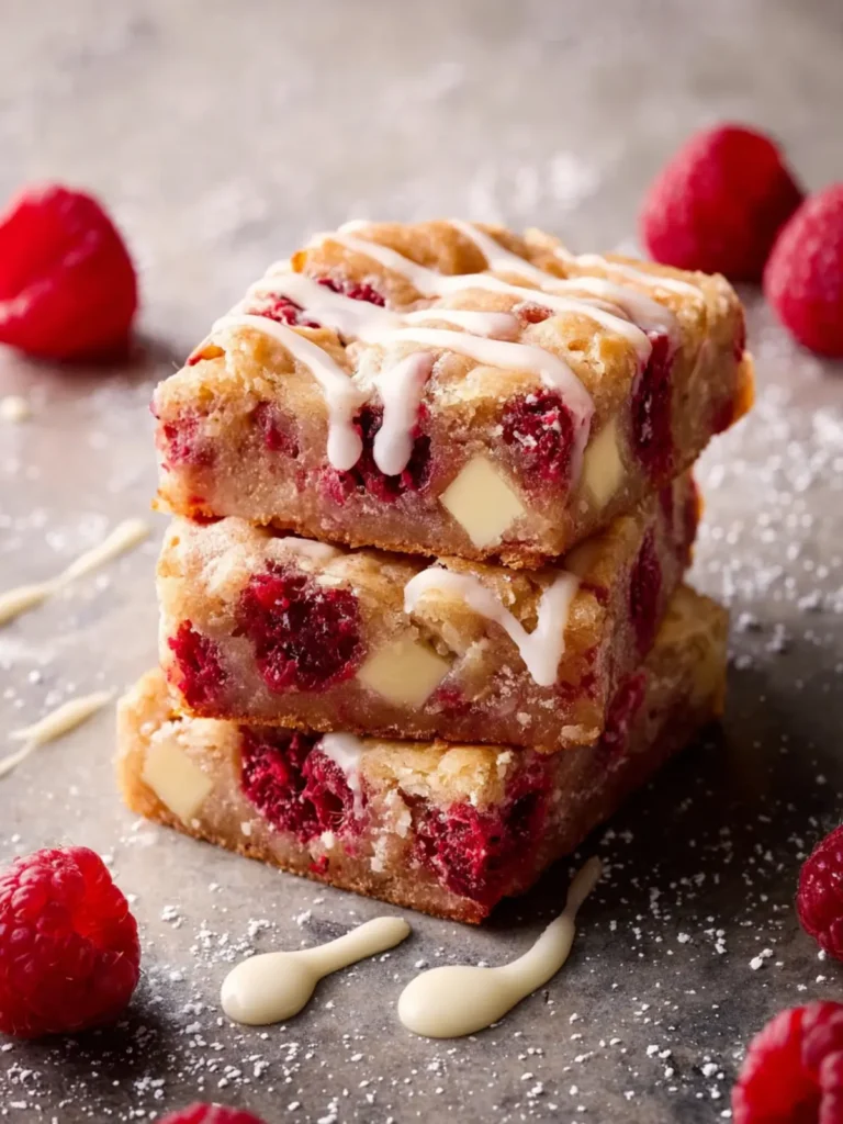Raspberry White Chocolate Blondies First Image