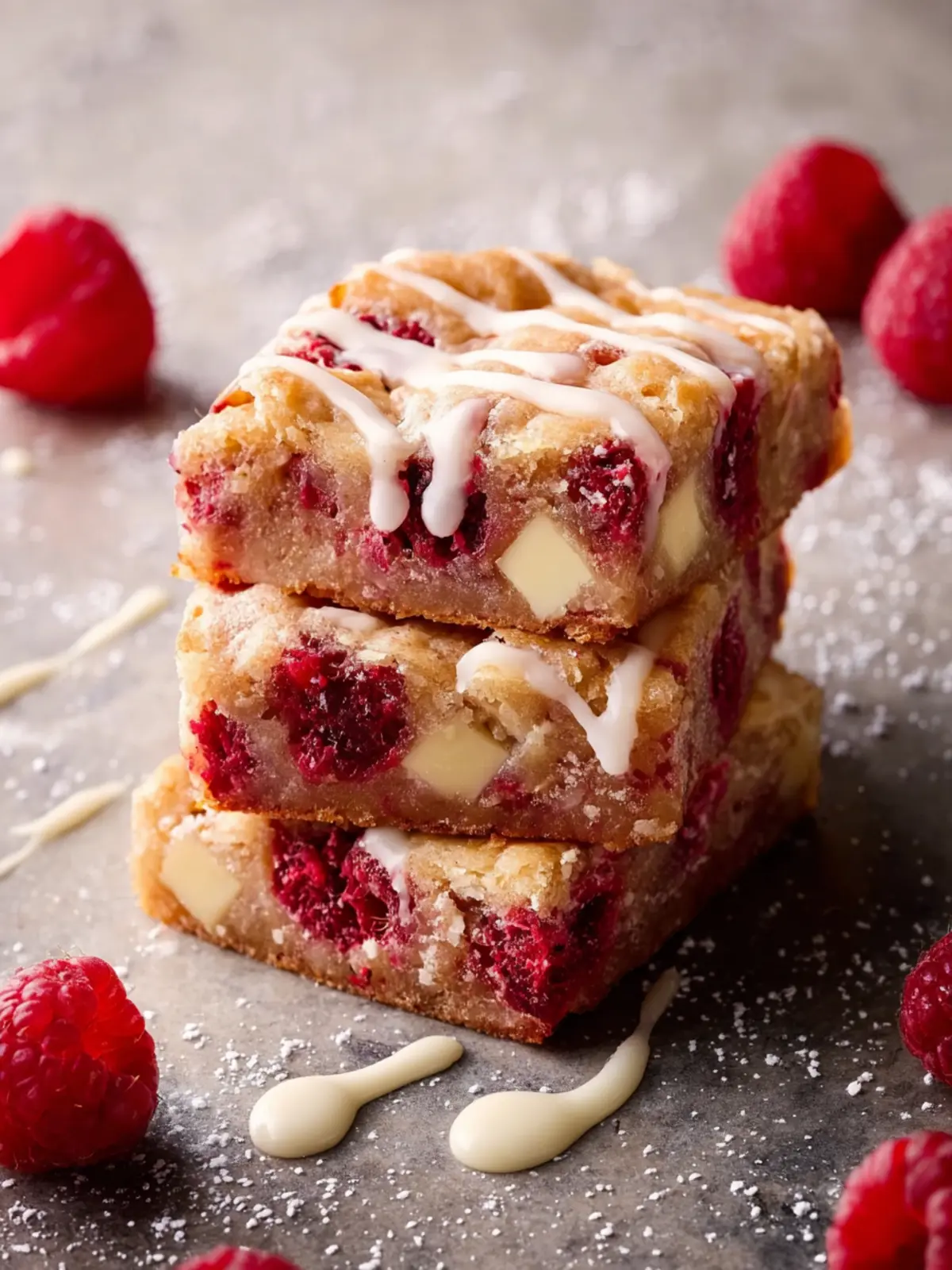Raspberry White Chocolate Blondies First Image