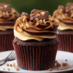 Peanut Butter Chocolate Cupcakes First Image