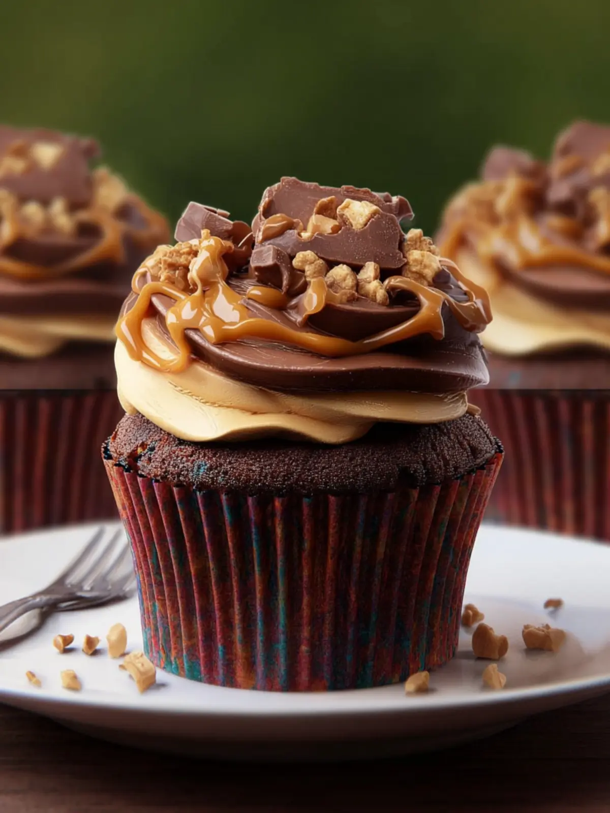 Peanut Butter Chocolate Cupcakes First Image