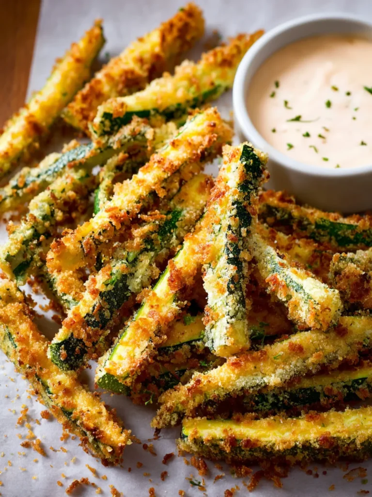 Baked Zucchini Fries & Aioli Dip (Not Soggy!) First Image