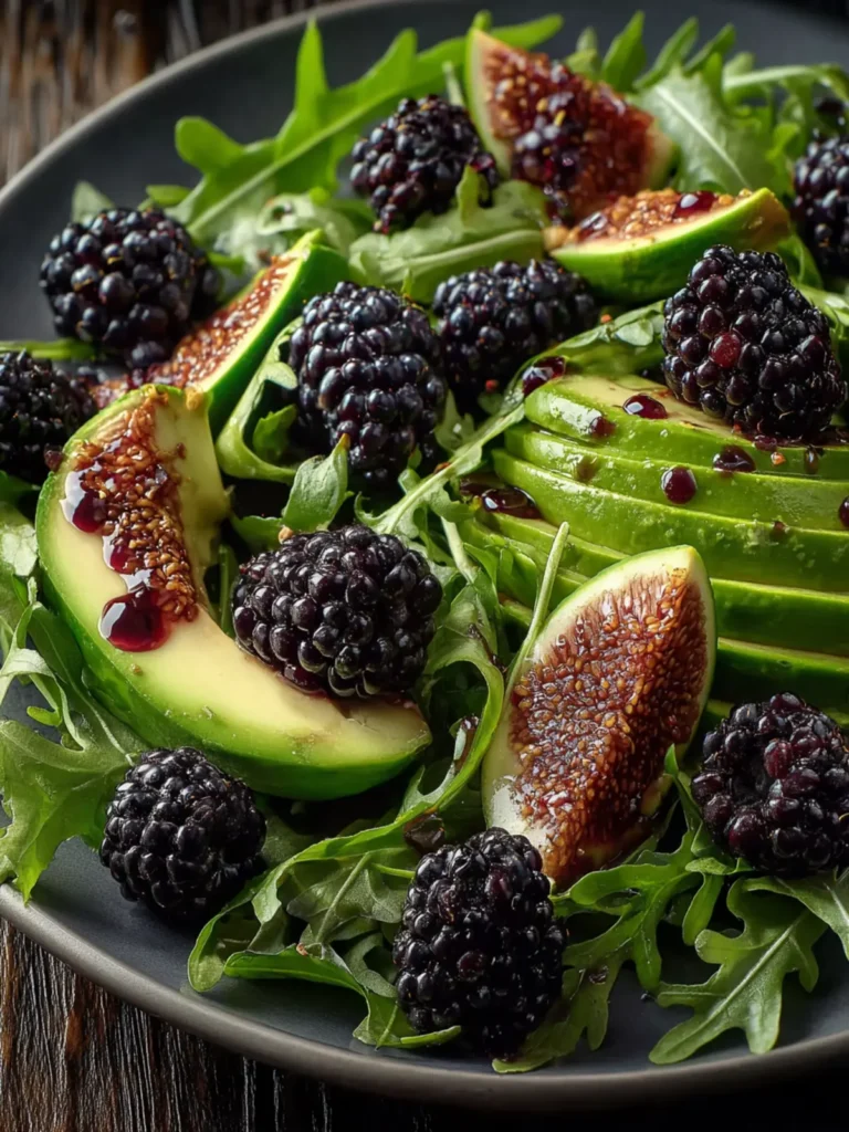 Blackberry Avocado Arugula Salad First Image