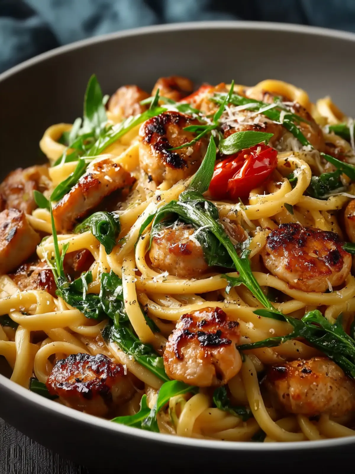Chicken Apple Sausage One Pan Pasta First Image
