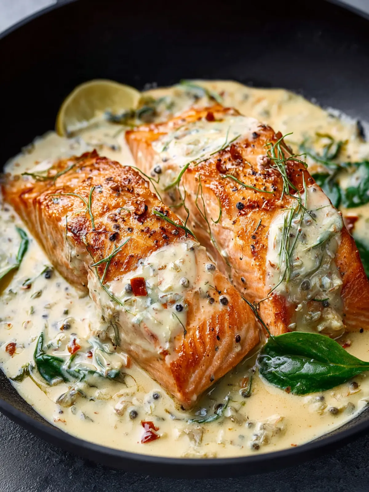 Creamy Garlic Salmon First Image