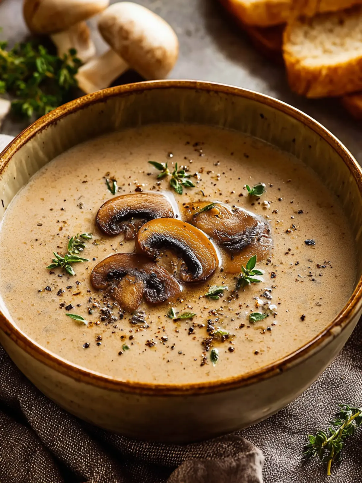 Creamy Mushroom Bisque Recipe First Image
