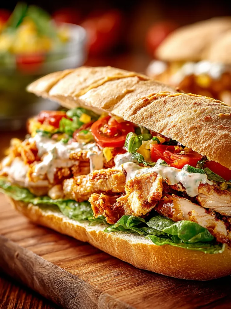 Delicious Chopped Chicken Ranch Sandwich First Image
