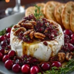 Easy Cranberry Pecan Baked Brie First Image