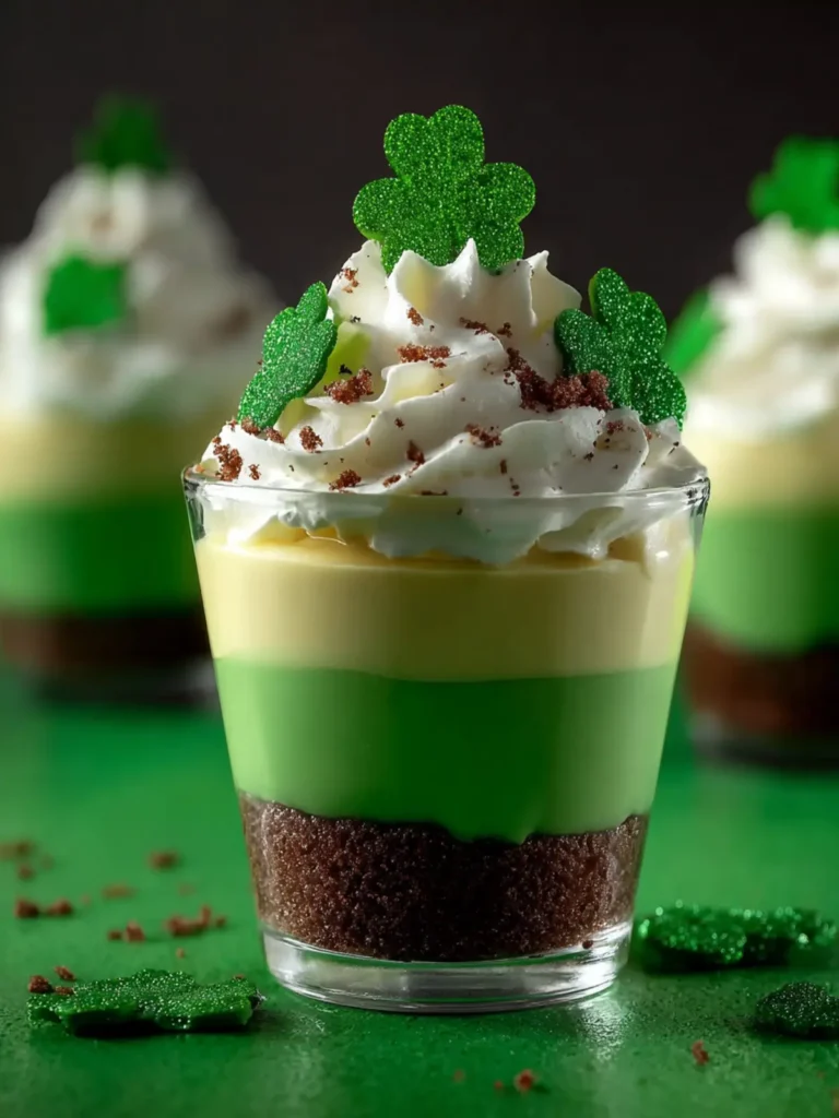 Easy St. Patrick's Day Pudding Cups First Image