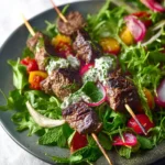 Grilled Lamb Kebabs with Herb Salad First Image