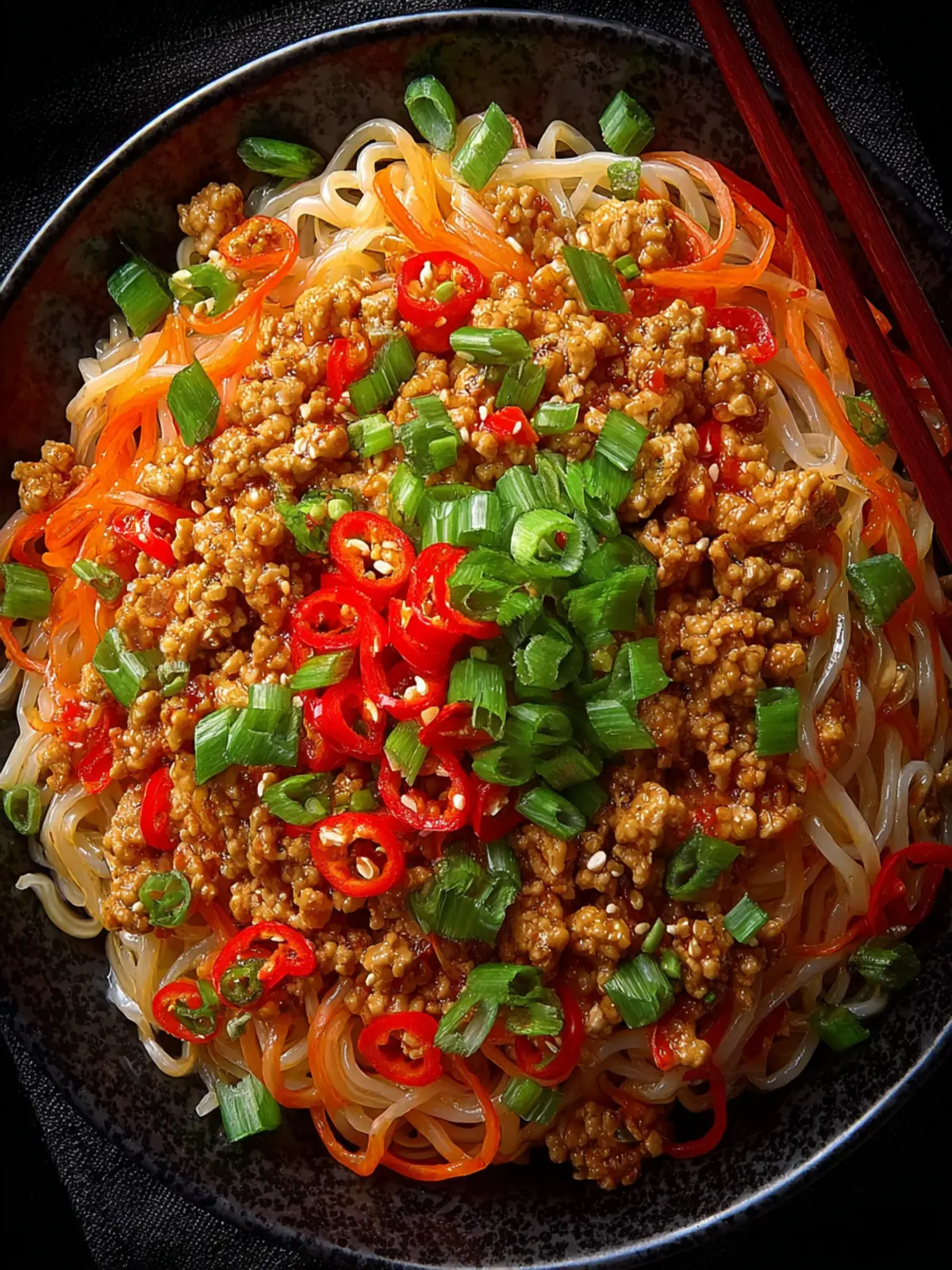 Ground Chicken Sweet Chili Noodles First Image