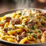 High Protein Creamy Beef Pasta First Image