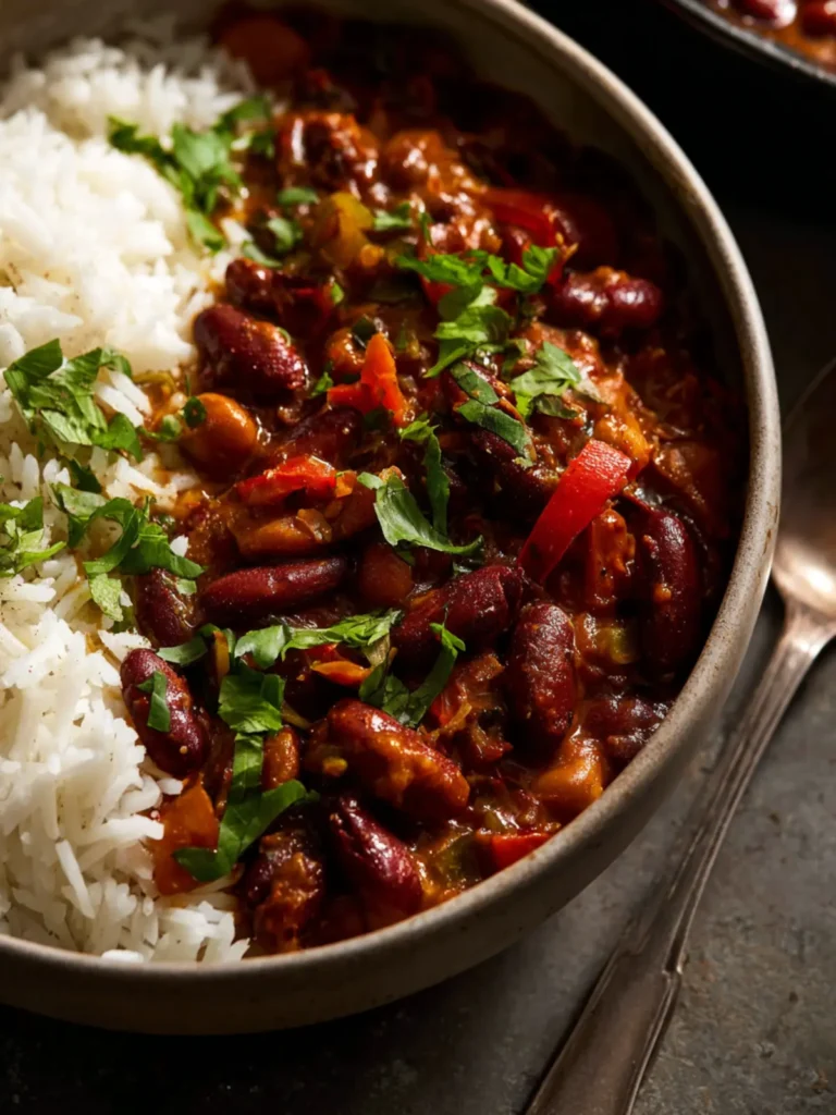 Stovetop Vegetarian Red Beans and Rice First Image