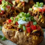 Taco Loaded Baked Potatoes First Image