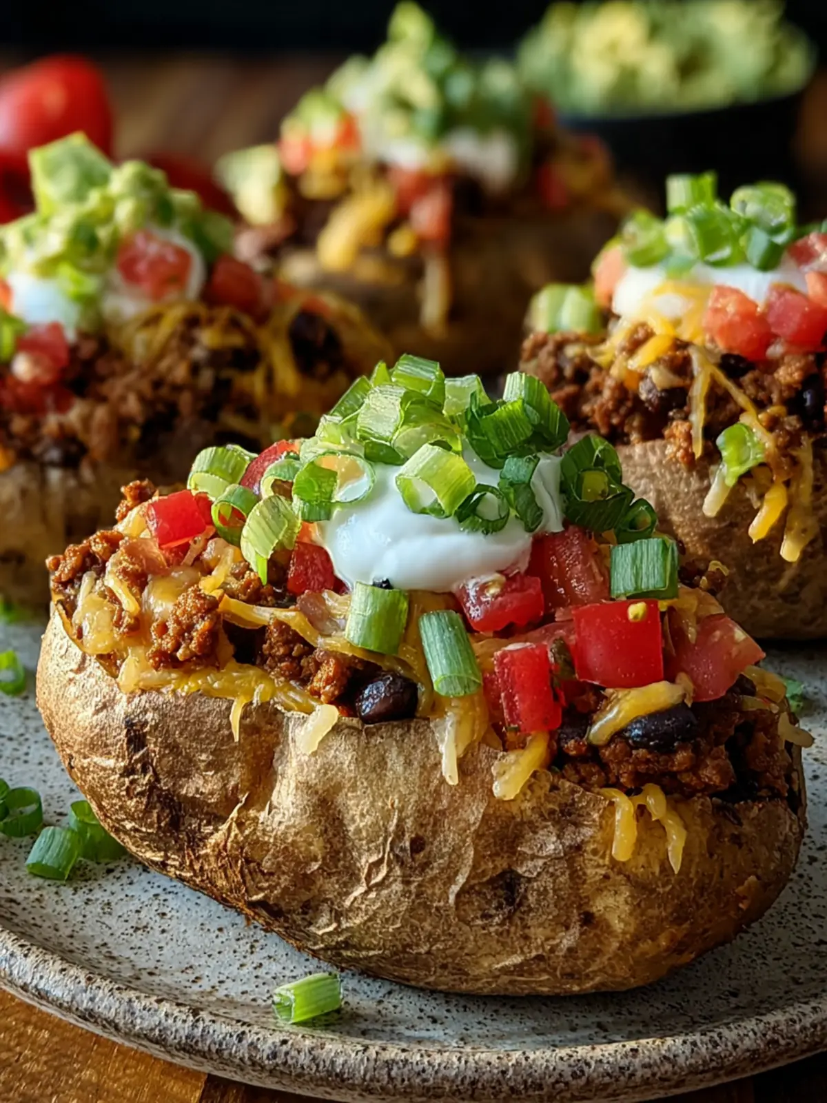 Taco Loaded Baked Potatoes First Image
