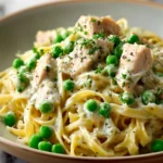 Chicken And Peas Creamy Pasta First Image