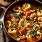 Cozy Autumn Tortellini Soup with Sausage Recipe Delight First Image