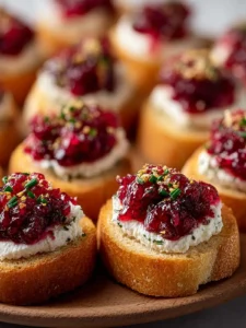 Irresistible Cranberry Goat Cheese Crostini Recipe First Image