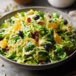 Shredded Brussels Sprouts Salad with Orange Poppy Seed Dressing First Image