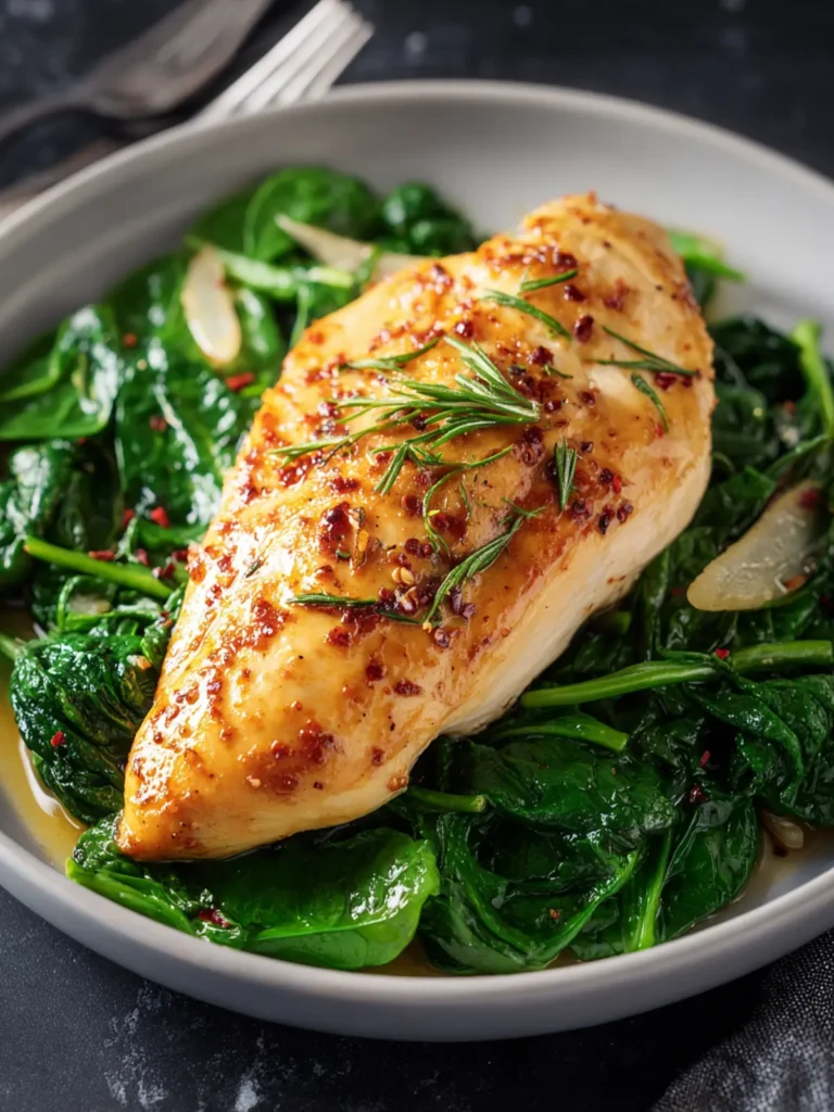 Spring Chicken Spinach Recipe First Image