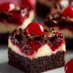 Cherry Cheesecake Brownie Bars First Image