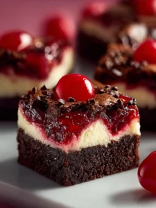Cherry Cheesecake Brownie Bars First Image
