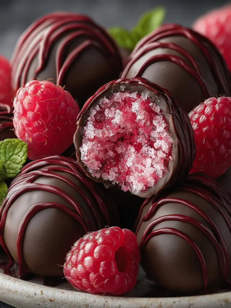 Chocolate Raspberry Truffles First Image