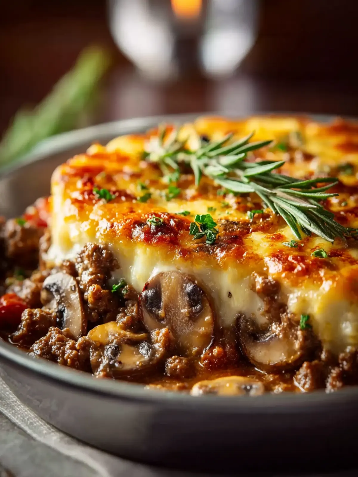 mushroom ground beef bake First Image