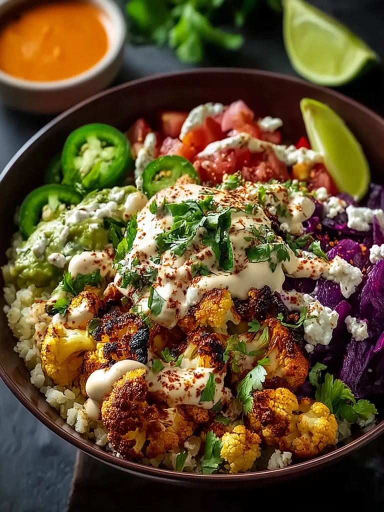Cinco de Mayo Spiced Cauliflower Burrito Bowls: Flavorful… First Image