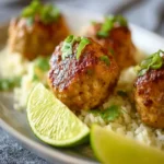 Coconut Lime Chicken Meatballs First Image