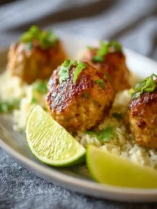 Coconut Lime Chicken Meatballs First Image